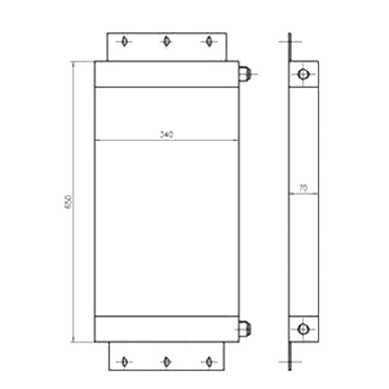 Oil Cooler 562-61-24910 for Komatsu HD785-5 HD465-2 330M HD985-5 HD985-3 HD785-3 Dump Trucks