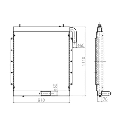 Oil Cooler for Kato Excavator HD1430-1