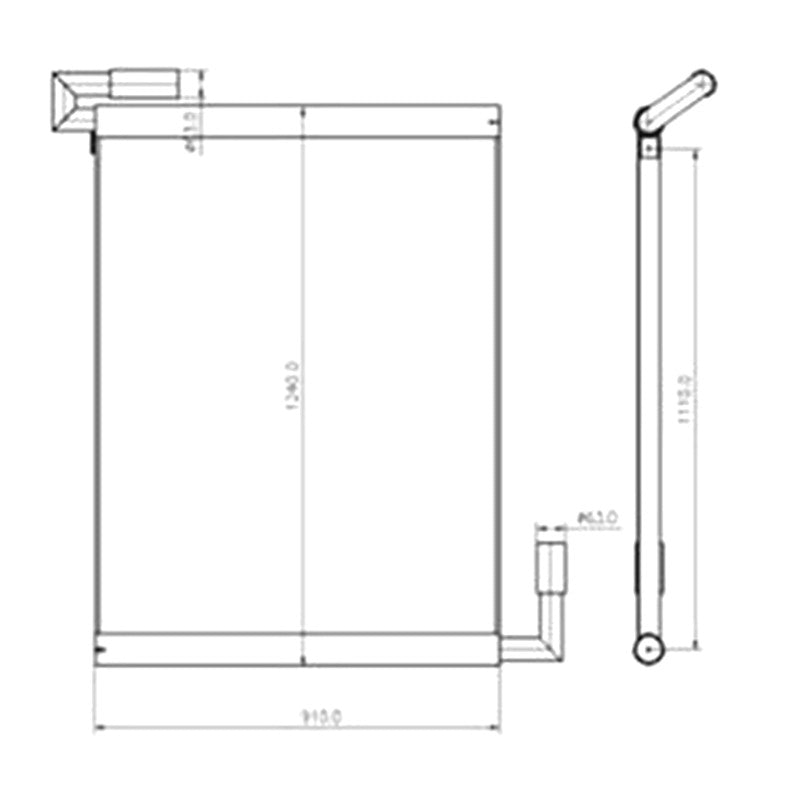 Oil Cooler for Kobelco Excavator SK460-6E