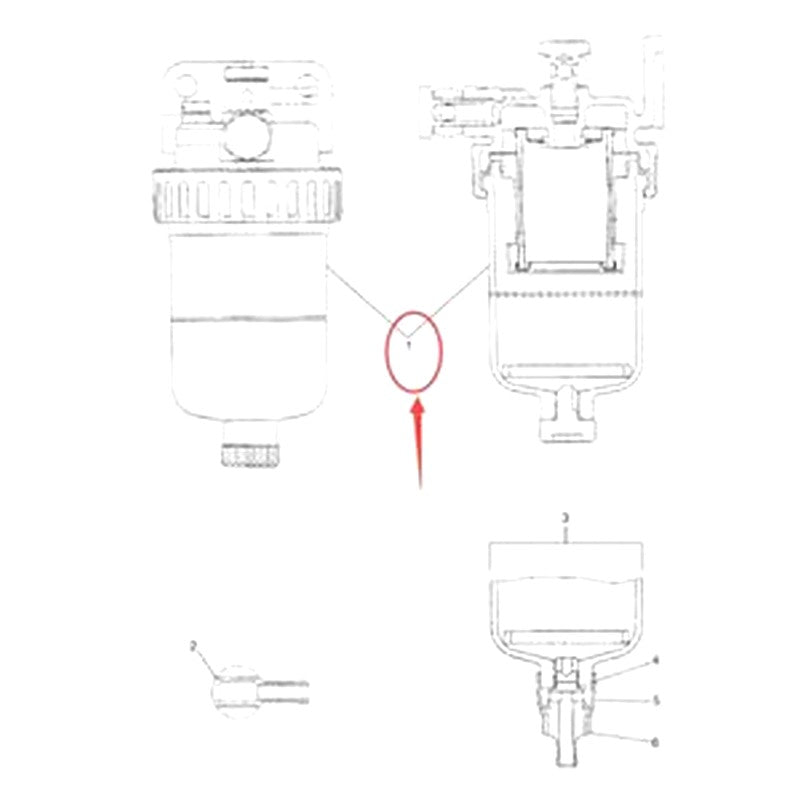 Oil Water Separator VAME091412 for New Holland E160 E215 EH160 EH215 Excavator