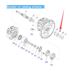 Oil Seal 708-25-52861 for Komatsu Bulldozer D155A-6R D155AX-6 D275A-5R D65EX-16 D65PX-16 D65WX-16