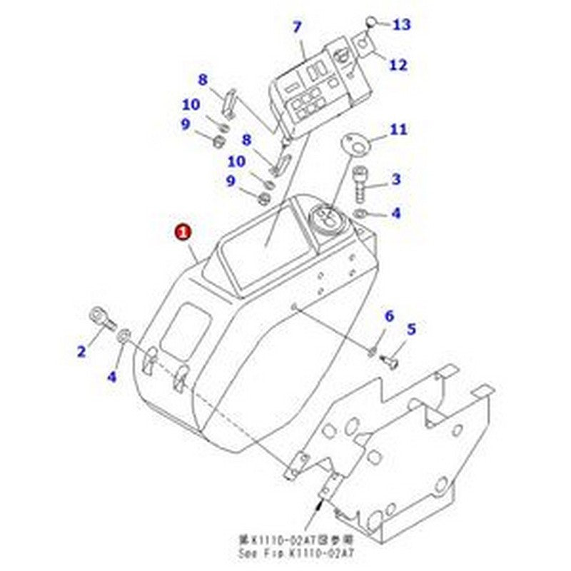 Panel Box 201-54-74390 for Komatsu Excavator PC128US-2 PC128UU-2 PC158US-2 PC158USLC-2 - Buymachineryparts