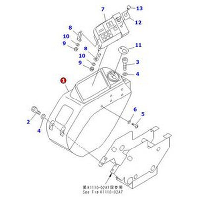 Panel Box 201-54-74390 for Komatsu Excavator PC128US-2 PC128UU-2 PC158US-2 PC158USLC-2 - Buymachineryparts