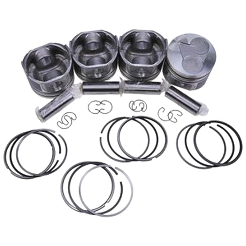 STD Piston Set 16060-21110 for Kubota Engine V1505 Excavator KX41-2 KX61-2 KX71-3 KX91-2 Tractor B2400D B2410HSE B2630HSD