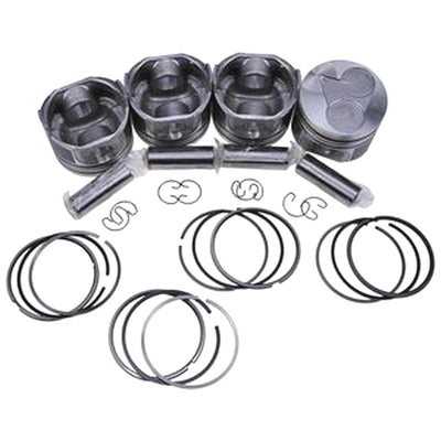 STD Piston Set 16060-21110 for Kubota Engine V1505 Excavator KX41-2 KX61-2 KX71-3 KX91-2 Tractor B2400D B2410HSE B2630HSD