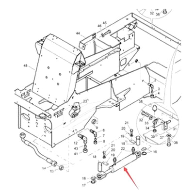 Roller Steering Cylinder 05850342 for Bomag BW213DH-3