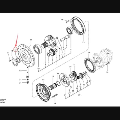Sealing VOE14558605 for Volvo EC240B EC240C FC2924C Excavator