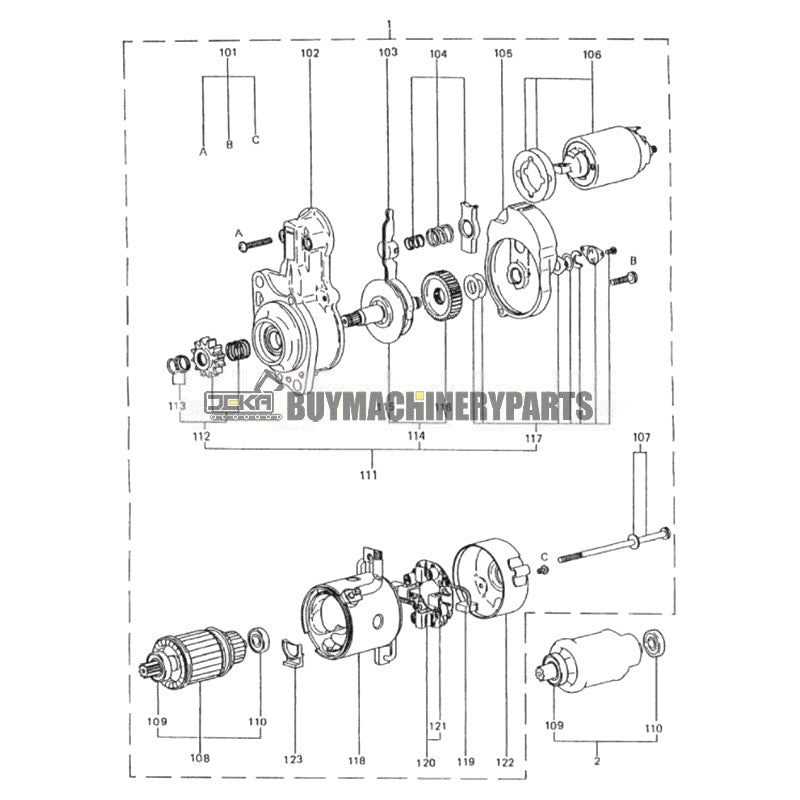 Starter Motor MM409413 for CASE Excavator 50 CX50 Buymachineryparts