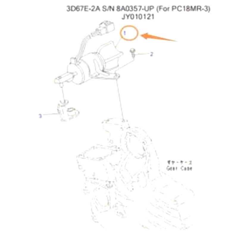 Stope Solenoid KT1G368-6001-2 1756ES-12SUC11B1S5 for Komatsu 3D67E 3D67E-2A Engine PC18MR-3 Excavator