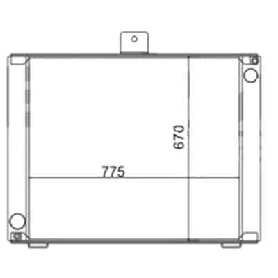 Water Radiator Core 12726381 16018351 for Volvo G700B Motor Grader
