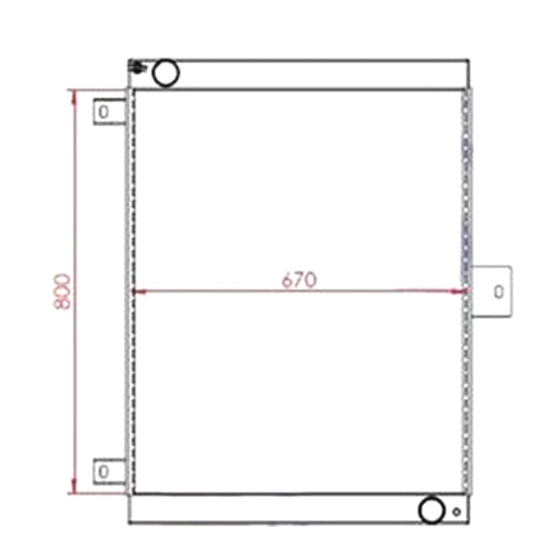 Water Radiator Core for Volvo G720B Motor Grader