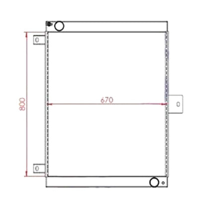 Water Radiator Core for Volvo G720B Motor Grader