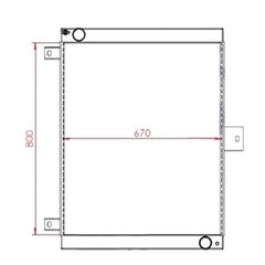 Water Radiator Core for Volvo G720B Motor Grader