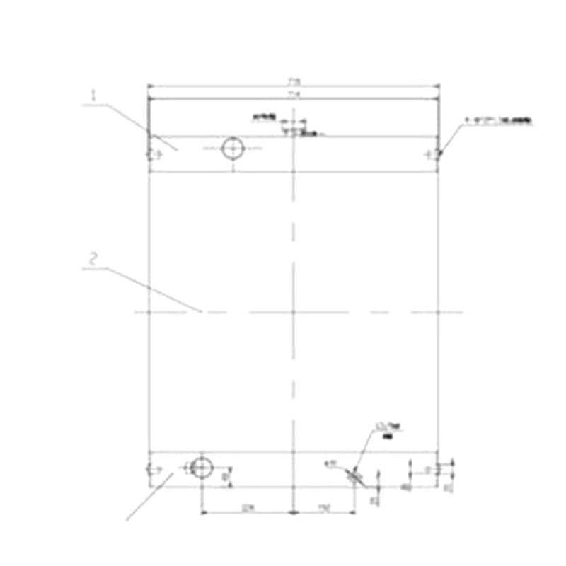 Water Tank Radiator 13840000-1 for Doosan Excavator S220LC-III