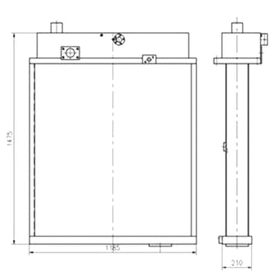 Water Tank Radiator 175-03-00290 for Komatsu D150A-1 Bulldozer