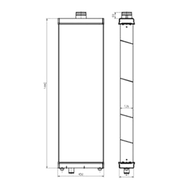 Water Tank Radiator 195-03-63113 for Komatsu D375A-6 Bulldozer