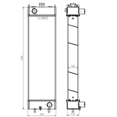 Water Tank Radiator 21K-03-71115 For Komatsu Excavator PC160-7