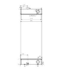 Water Tank Radiator for Doosan Excavator Core Size 735*345*100
