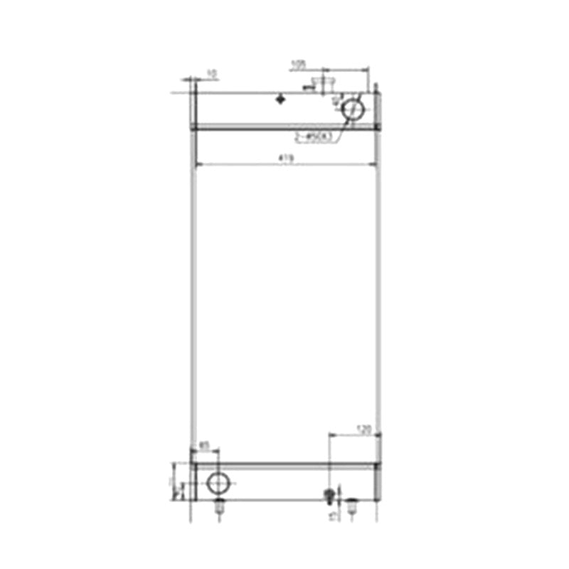 Water Tank Radiator for Doosan Excavator DX170W-5