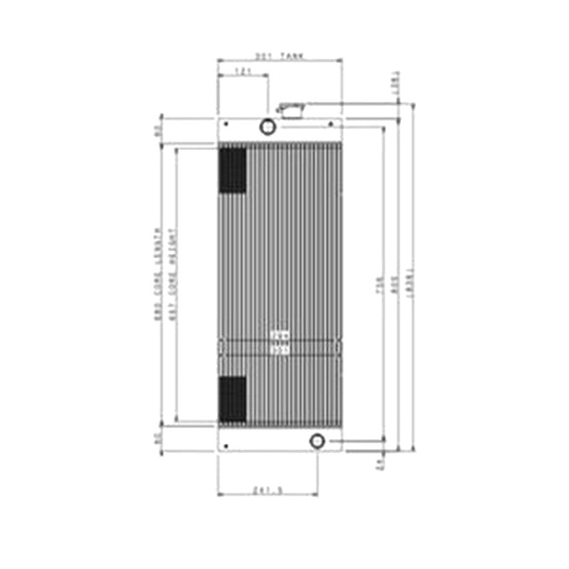 Water Tank Radiator for Hyundai Excavator RX75-V