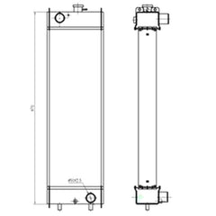 Water Tank Radiator for Kobelco Excavator SK140LC-8