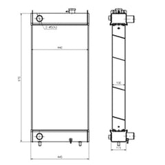 Water Tank Radiator for Sumitomo Excavator SH210A5 SH210-5