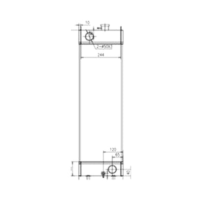 Water Tank Radiator K1009271B for Doosan Excavator DX140W DX180LC