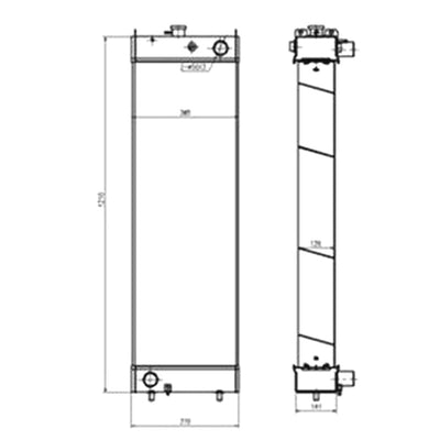 Water Tank Radiator LC05P00043S001 for Kobelco Excavator SK320-8 SK330-8 SK350LC-8 SK400-8
