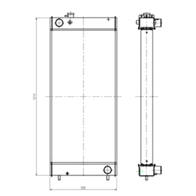 Water Tank Radiator LS05P00039S045 for Kobelco Excavator SK460-8